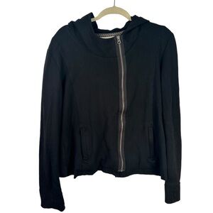 Tilley Sweatshirt Womens Large Black Long Sleeve Full Zipper Casual Classic